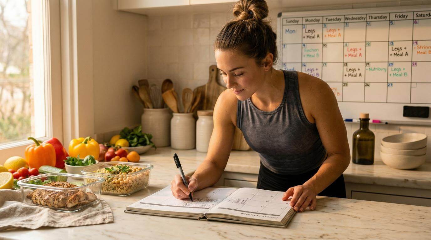 Structured training program supporting optimal muscle recovery and periodization